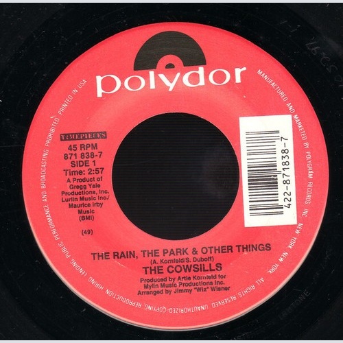 The Cowsills - The Rain, The Park & Other Things / Hair (7", Single, RE)