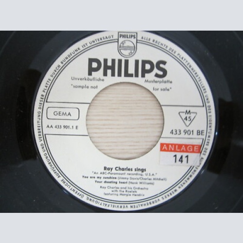 Single /  Ray Charles ?– Ray Charles Sings: Vol. 1  / TESTPRESSUNG / RARITÄT /