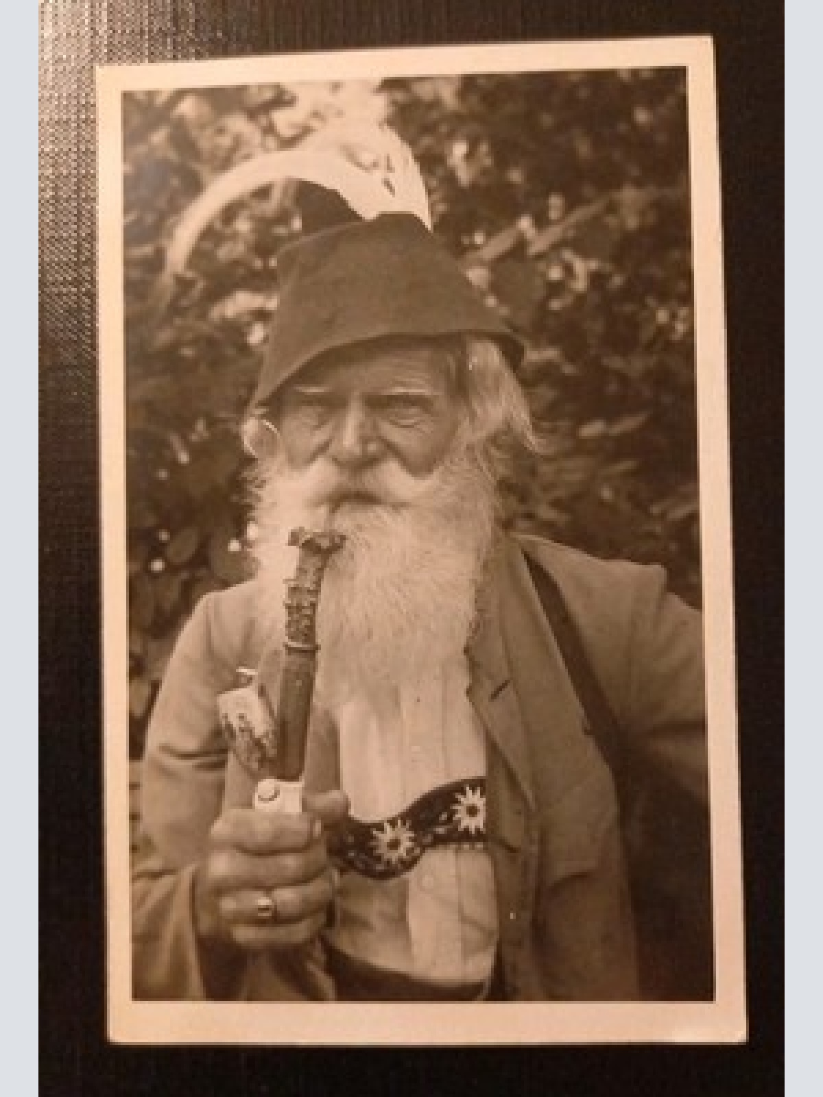 Leo Stainer Innsbruck Porträt Pfeife Tracht Gr 1164 H