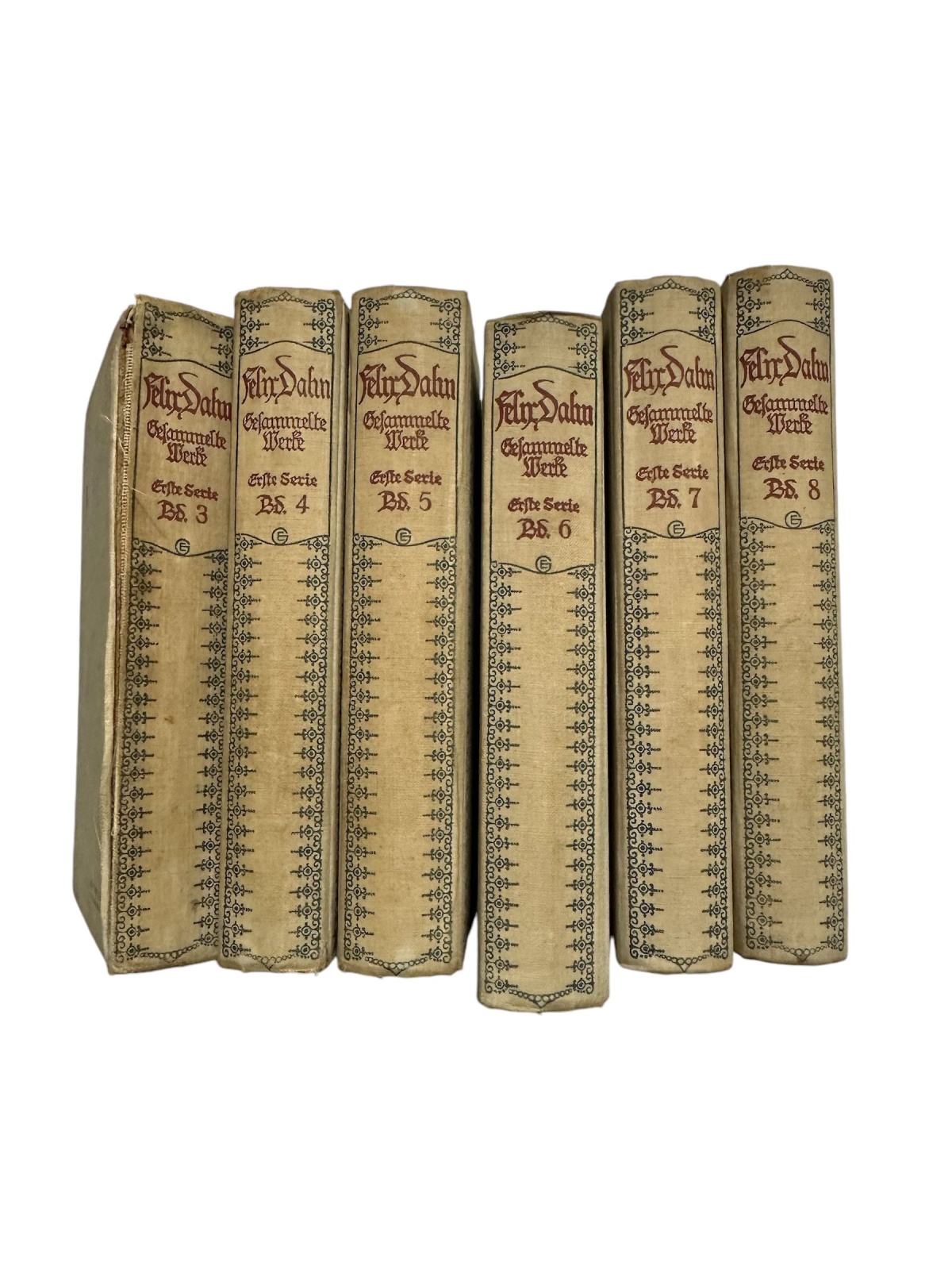 6267 Felix Dahn GESAMMELTE WERKE ERZÄHLENDE U. POET. SCHRIFTEN 1. SERIE BDE 3-8