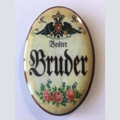 Nostalgie flaschenöffner magnet bester bruder blumenstrauß