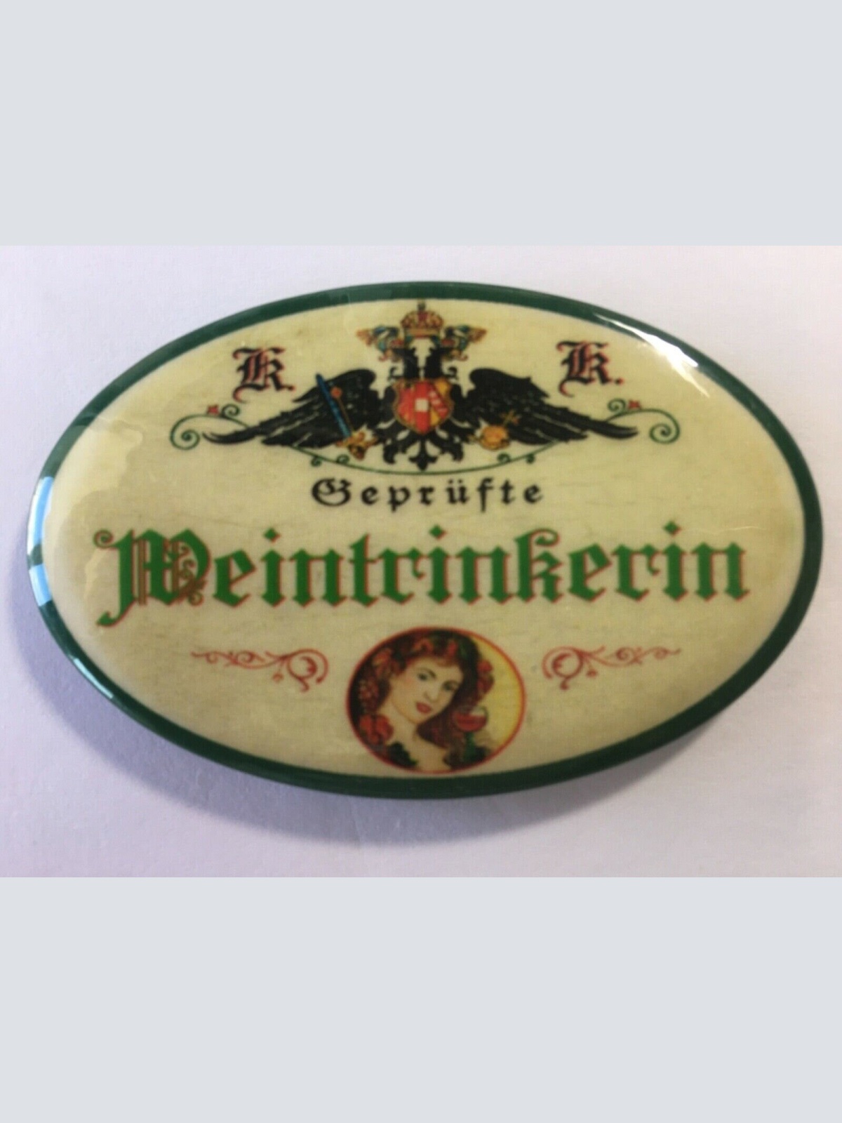 Nostalgie flaschenöffner magnet geprüfte weintrinkerin weinglas