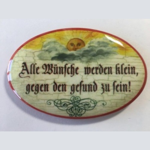 Nostalgie flaschenöffner magnet alle wünsche werden klein gesundheit sonne