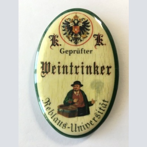 Nostalgie flaschenöffner magnet geprüfter weintrinker reblaus-universität