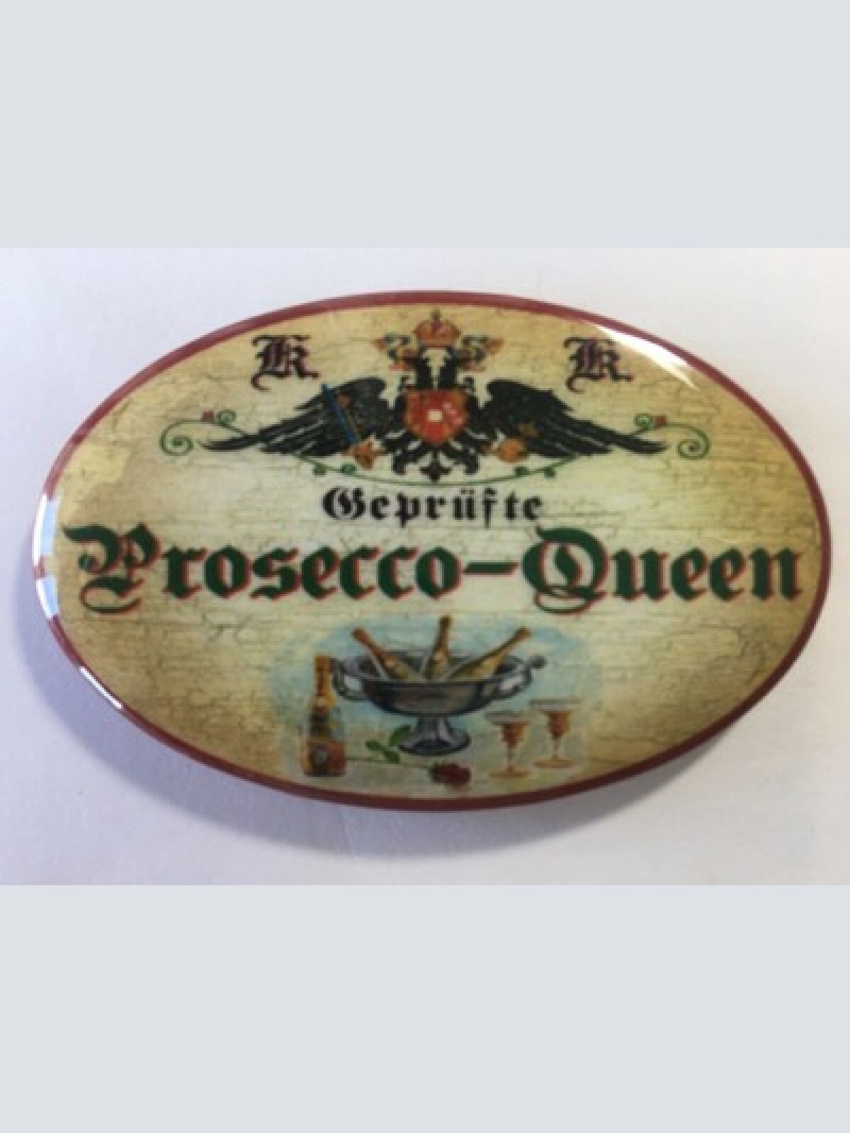 Nostalgie flaschenöffner magnet geprüfte prosecco-queen flaschenkühler gläser