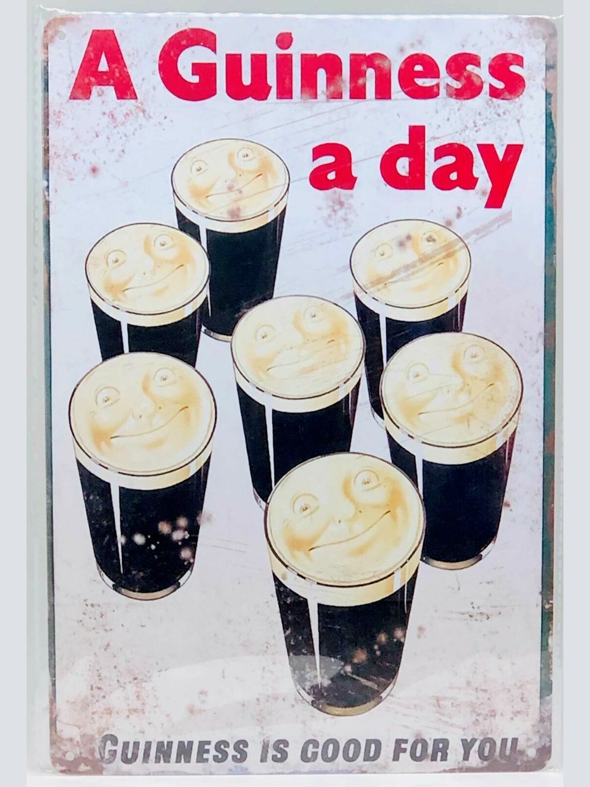 Nostalgie Vintage Retro Schild "A Guinness a day" 30x20 12092