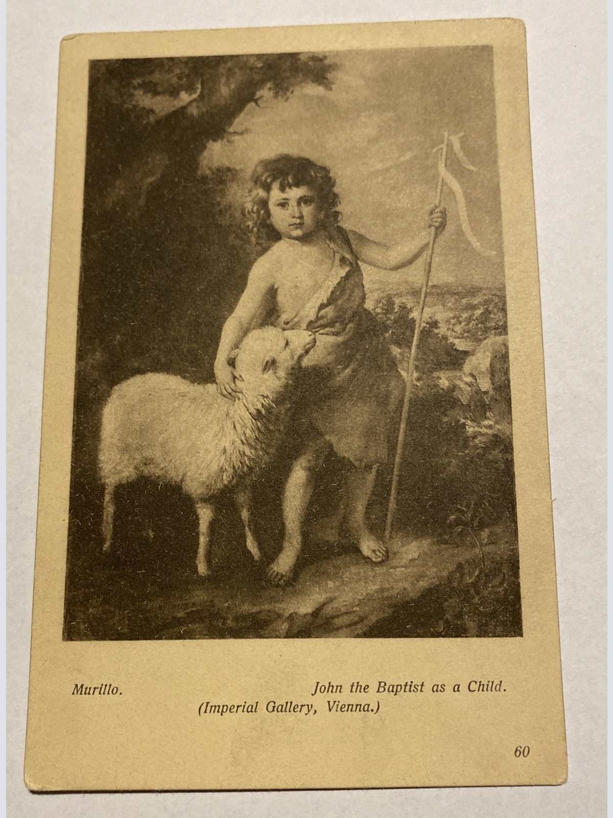 Künstlerkarte Murillo John the Baptist as a child  70022