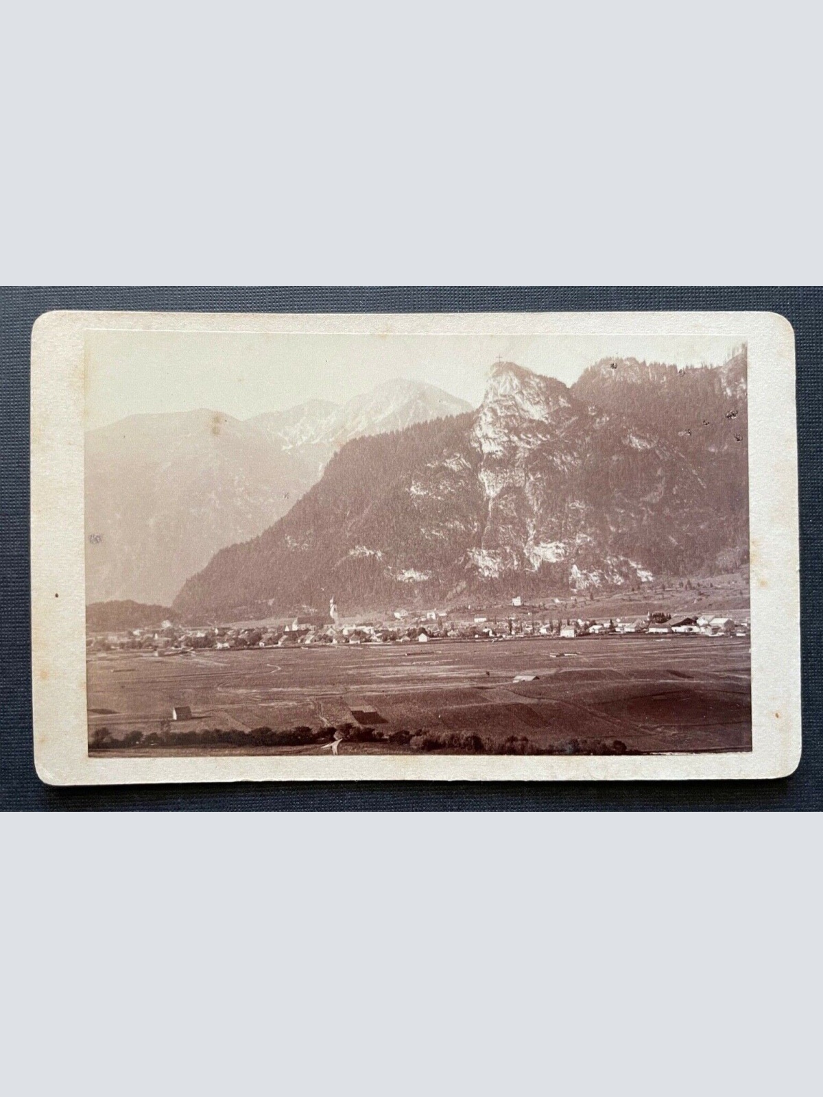 Foto Oberammergau Blick Ort Gebirge Berg Bayern Deutschland ca.10,4x6,4cm 410072