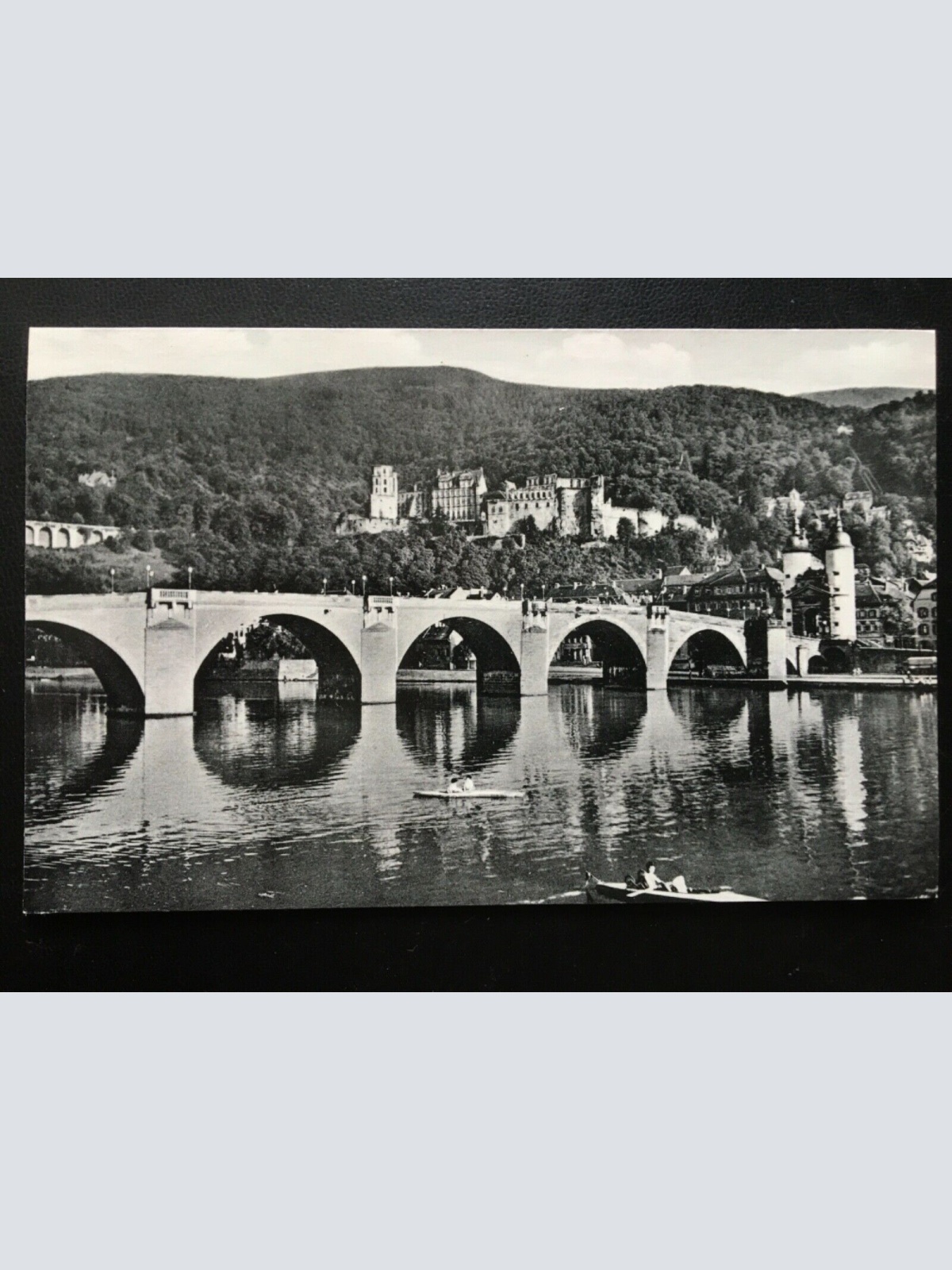 Heidelberg - Alte Brücke u. Schloss - Neckar - Brücke Runderboote 180093 TH!