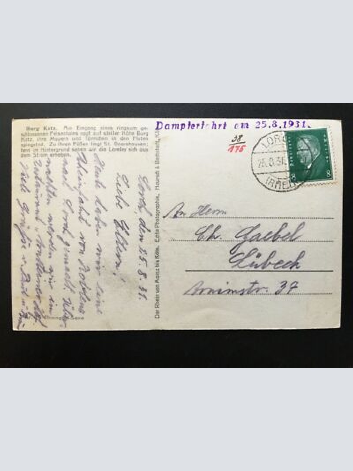 Blick über Burg Katz - St. Goarshausen - Loreley 140464 TH