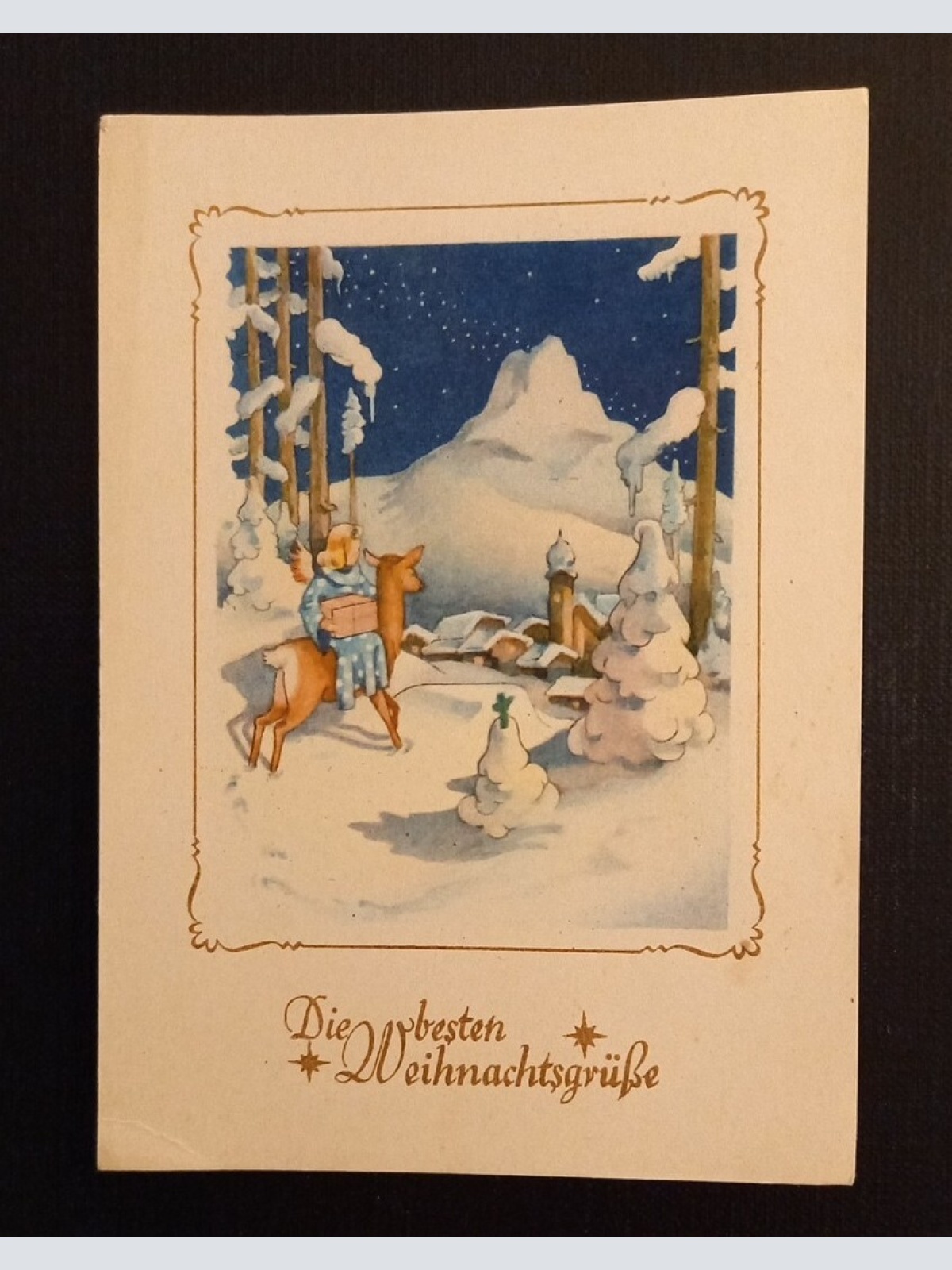 Die Besten Weihnachtsgrüße Frau Auf Reh  165369 Ga G