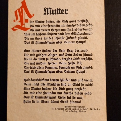 Mutter Gedicht 165373 Ga G