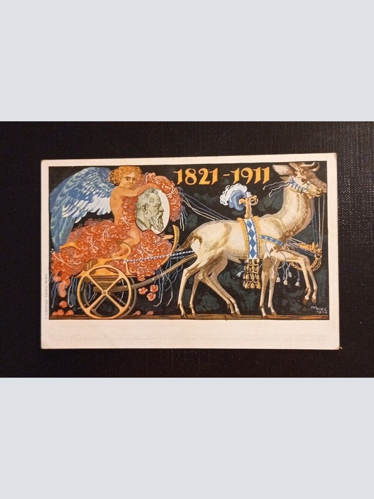 Ansichtskarte Bayern Kutsche Engel 165259 Ga G