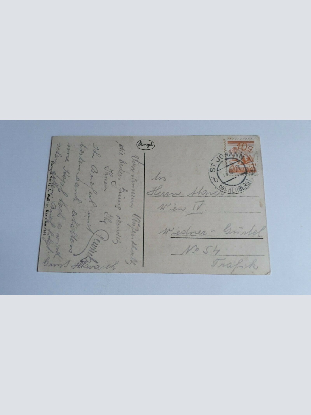 Schloß Herberstein, Post und Telefon St. Johann b. Herberstein 40035 FH