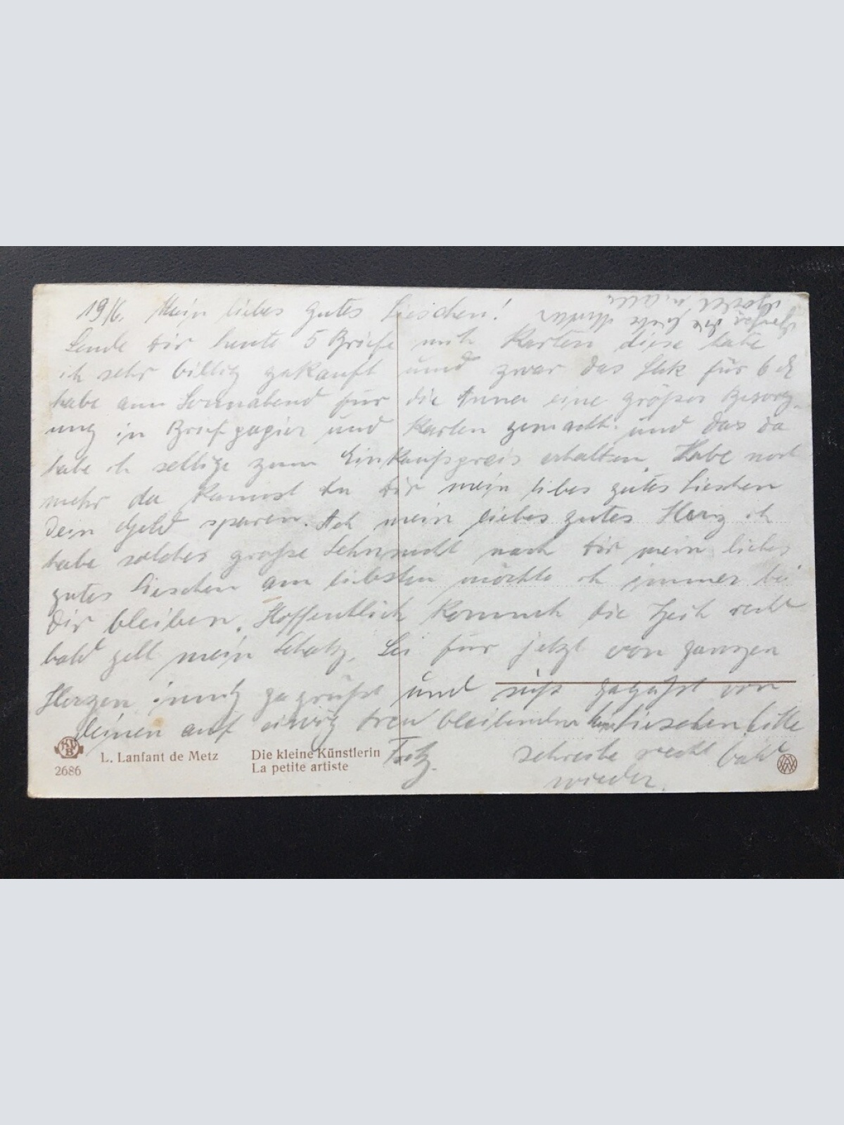 La petit artiste/Die kleine Künstlerin (Lafant de Metz) - Künsterkarte 400300 TH