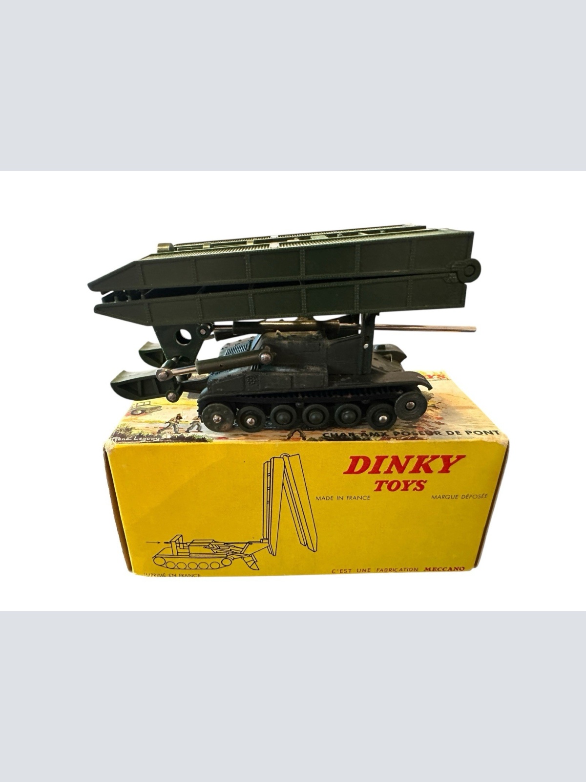 Dinky Toys Char AMX Poseur de Pont Militär Brückenleger Panzer