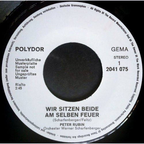 Peter Rubin - Wir Sitzen Beide Am Selben Feuer (7", Single, Promo)