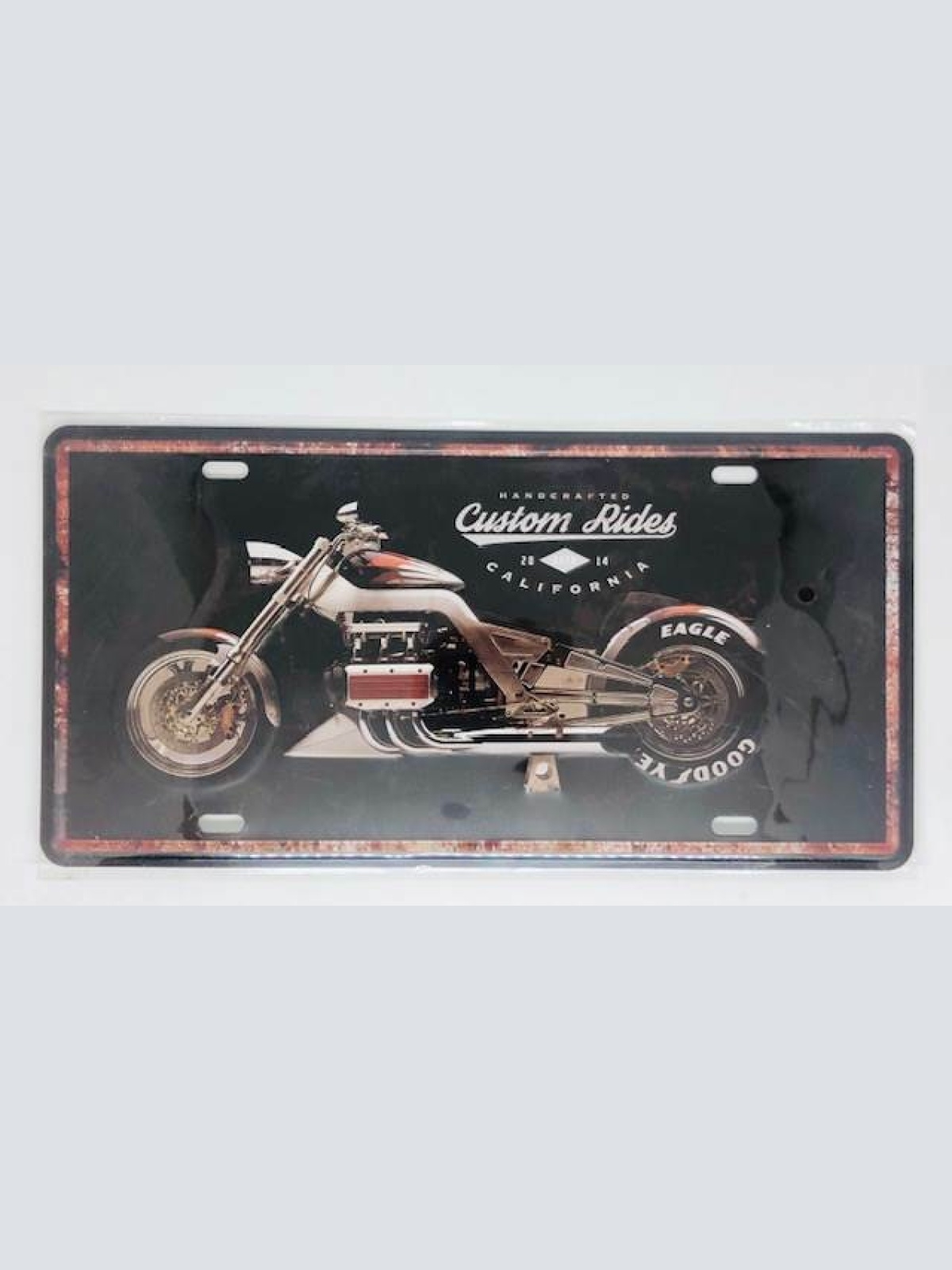 Nostalgie Retro Blechschild Custom Rides, Eagle Goodyear 30x15cm 50083
