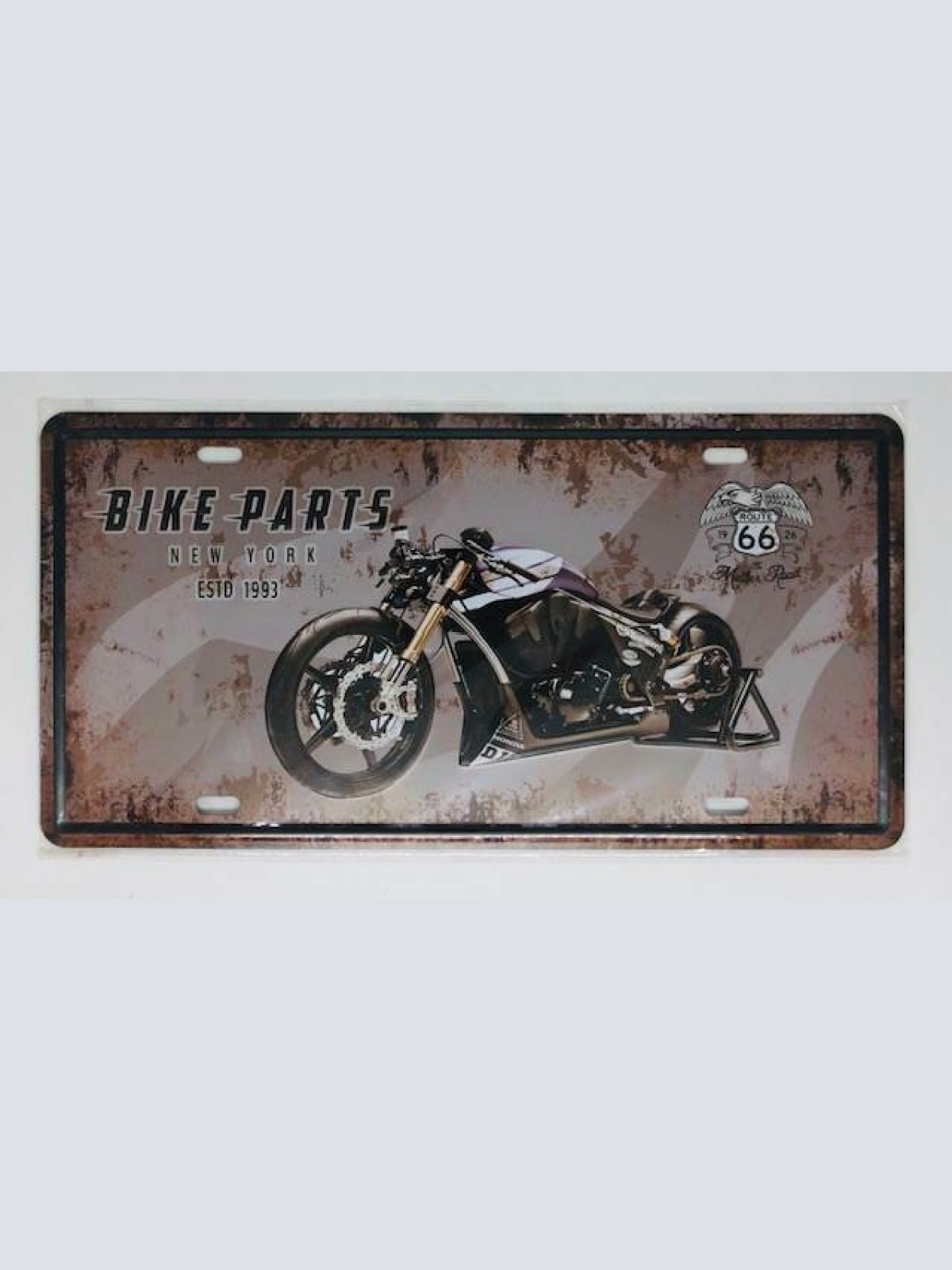Nostalgie Retro Blechschild Bike Parts,Honda,Route 66 30x15cm 50082