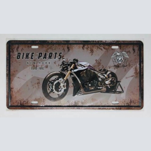 Nostalgie Retro Blechschild Bike Parts,Honda,Route 66 30x15cm 50082