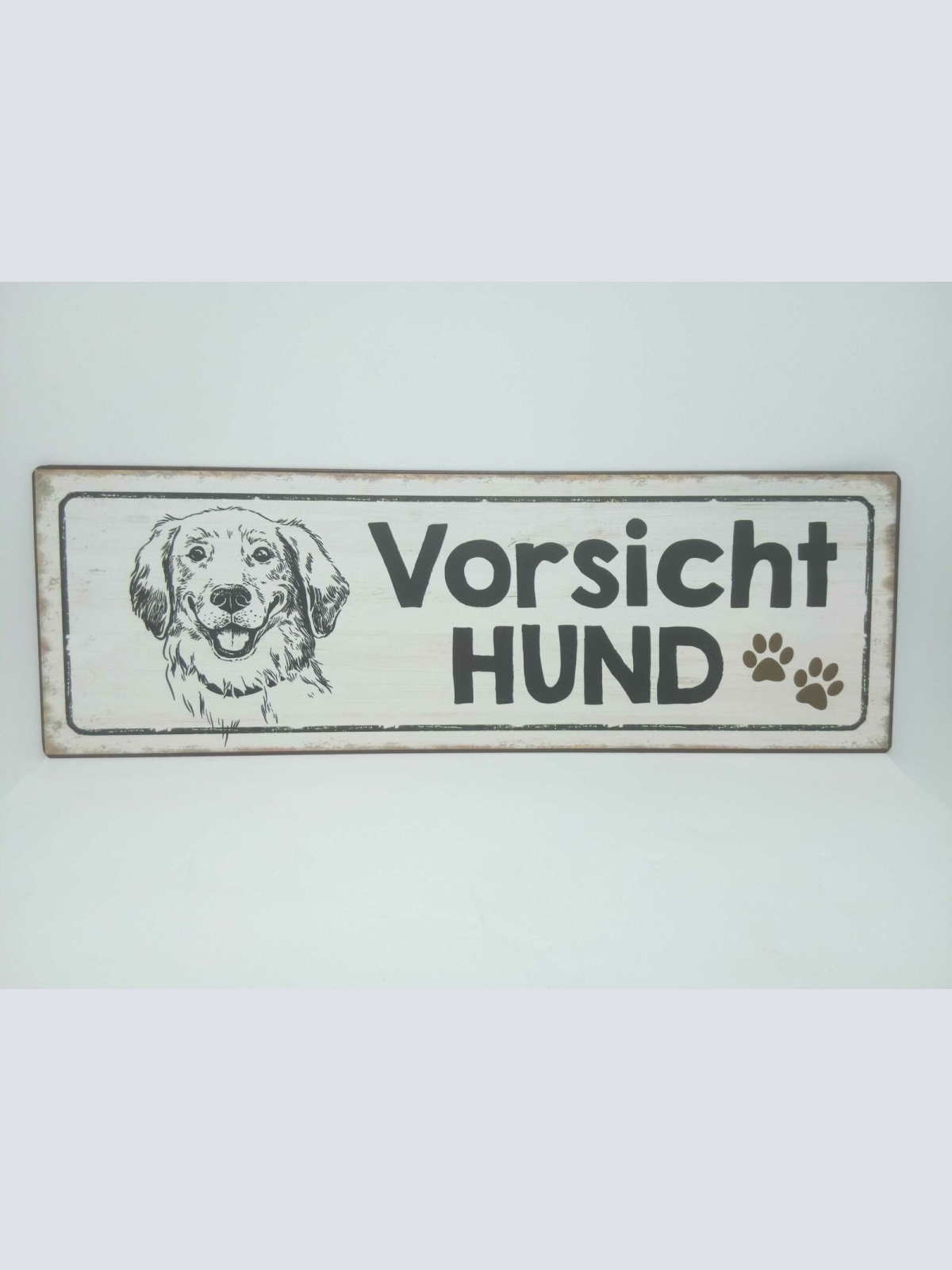 Nostalgie Retro Blechschild "Vorsicht Hund" 30x10 50252