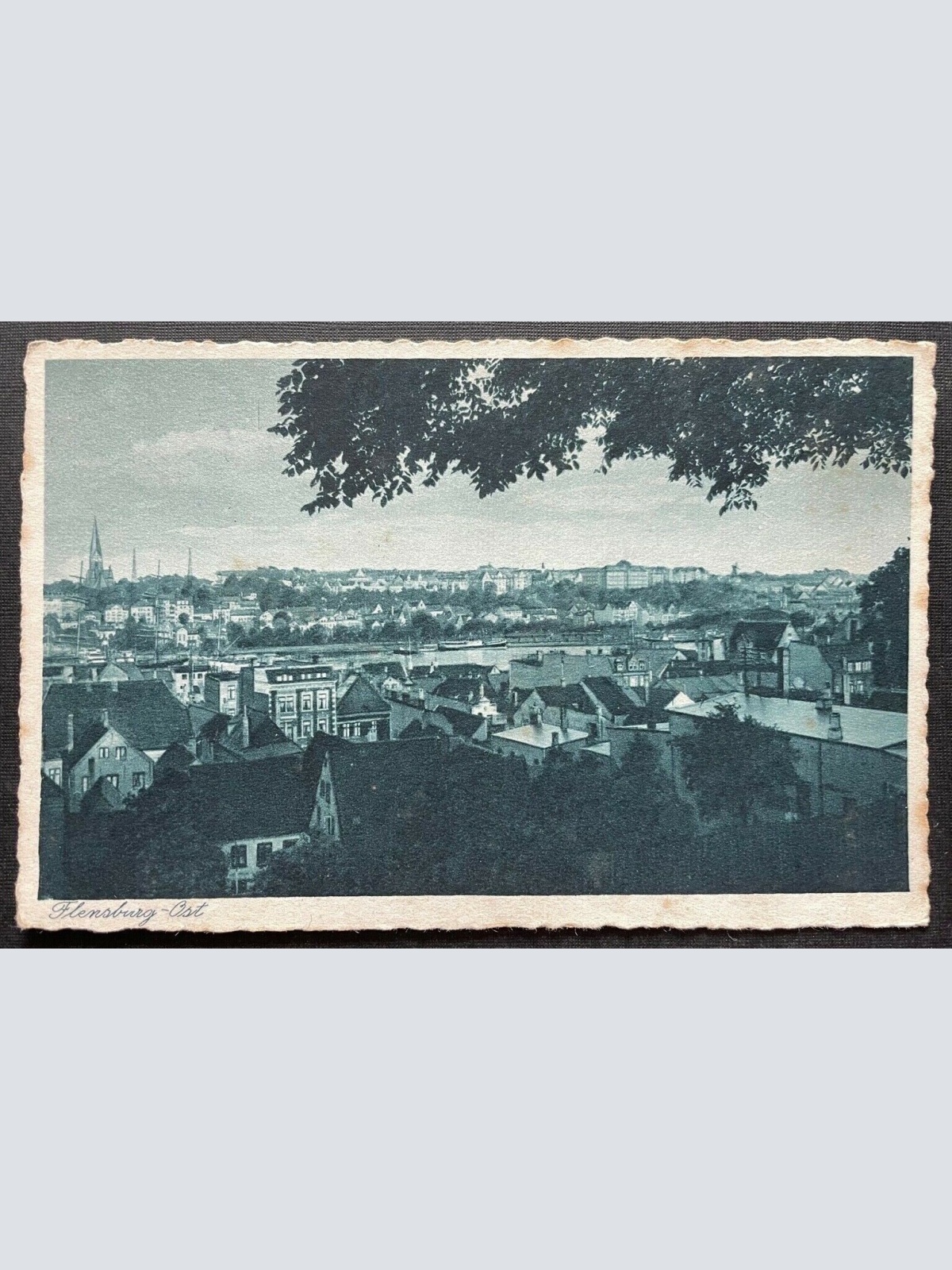 Flensburg Ost Stadt Fluss Schiff Kirche Schleswig-Holstein Deutschland 410156 C