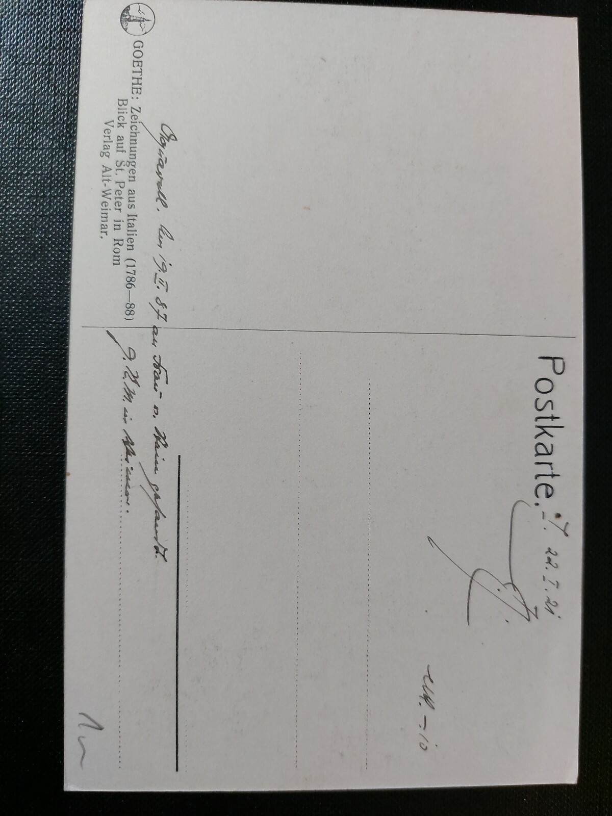 Göthe Zeichnung aus Italien Blick auf St. Peter in Rom 402544 WM