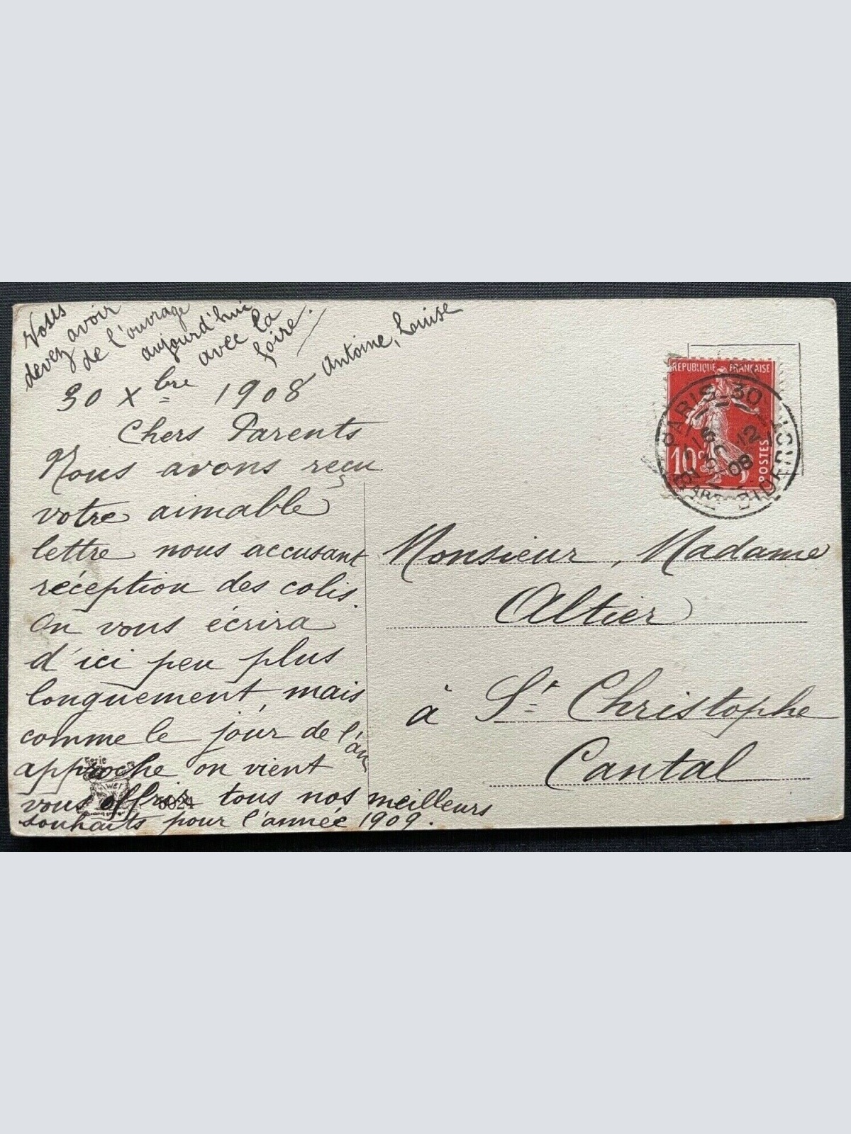 Bonne année Gutes Neues Jahr Neujahr Strauch Ast Beeren Frankreich 410165 TH