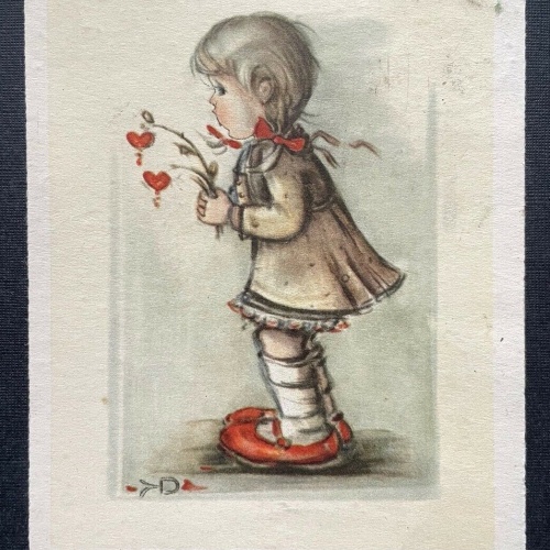 Die herzlichsten Glückwünsche zum Namenstag Kind Mädchen Blumen Kleid 410166 TH