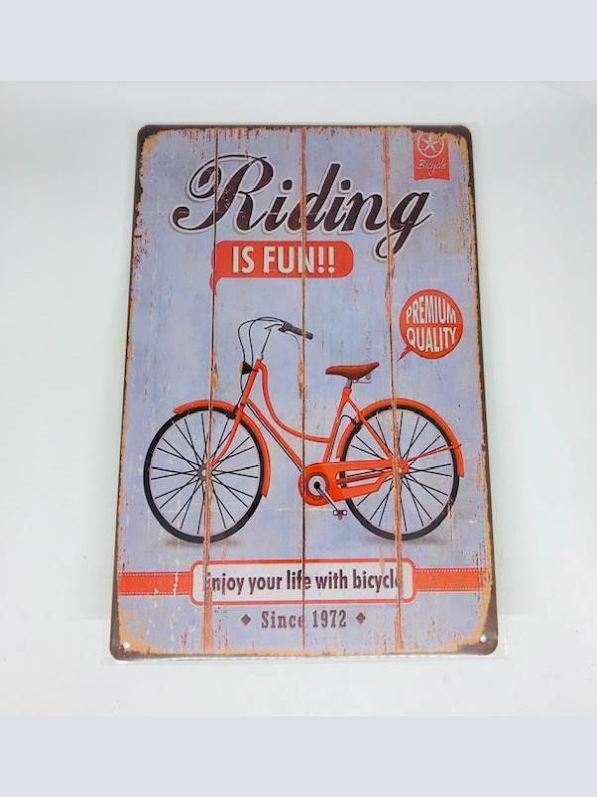 Nostalgie Retro Blech Schild Riding IS FUN, Since 1972 30x20cm 50094
