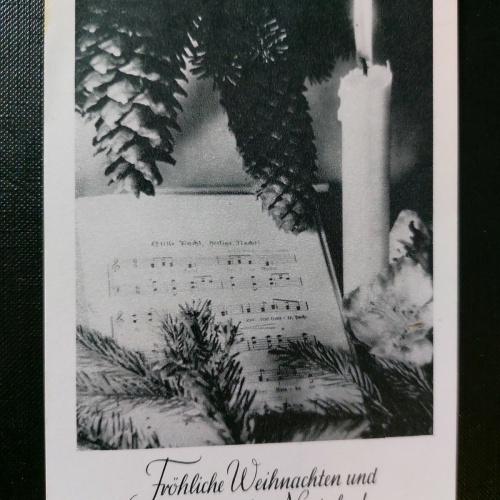 Weihnachts Grußkarte Stille Nacht Noten Kerze 402554 WM