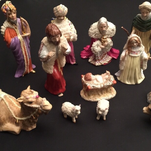 Krippe Porzellan Irish Dresden 11 teilig