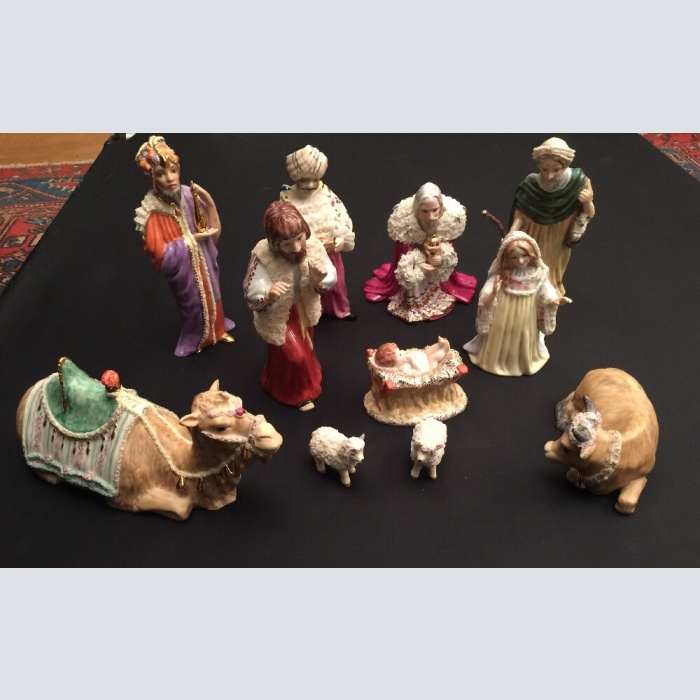 Krippe Porzellan Irish Dresden 11 teilig