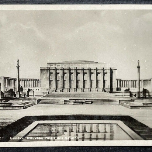 Genf Genève Nouveau Palais des Nations Völkerbundpalast Gebäude Schweiz 410108 C