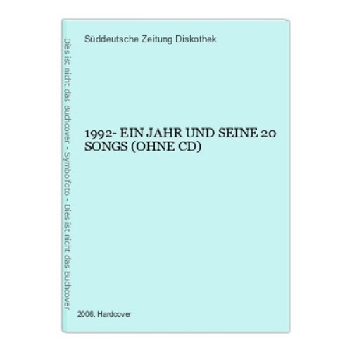 663 Süddeutsche Zeitung Diskothek 1992- EIN JAHR UND SEINE 20 SONGS HC