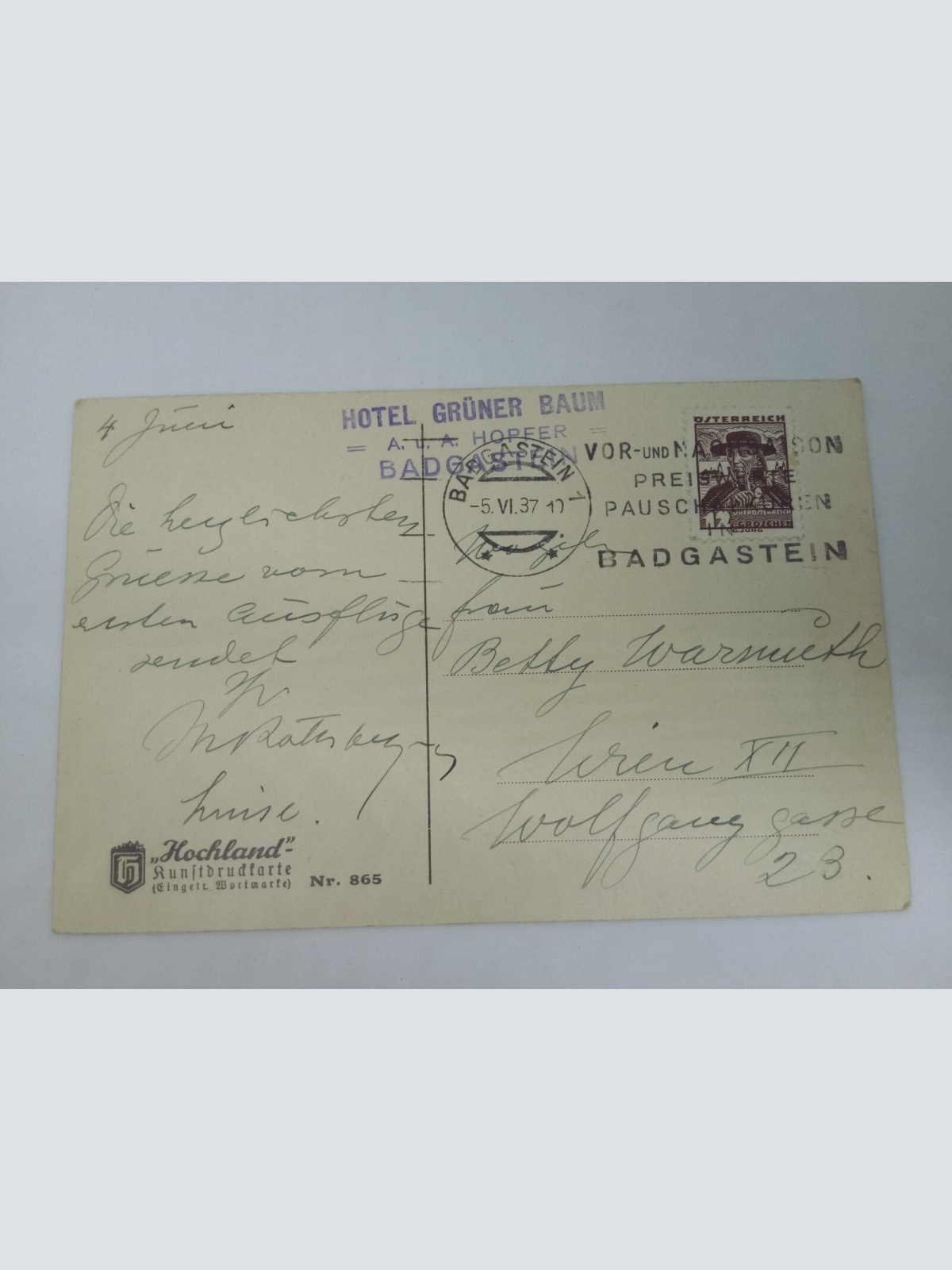 Badgastein Kötschachtal gegen den Tischlerkargletscher 3008m 50412