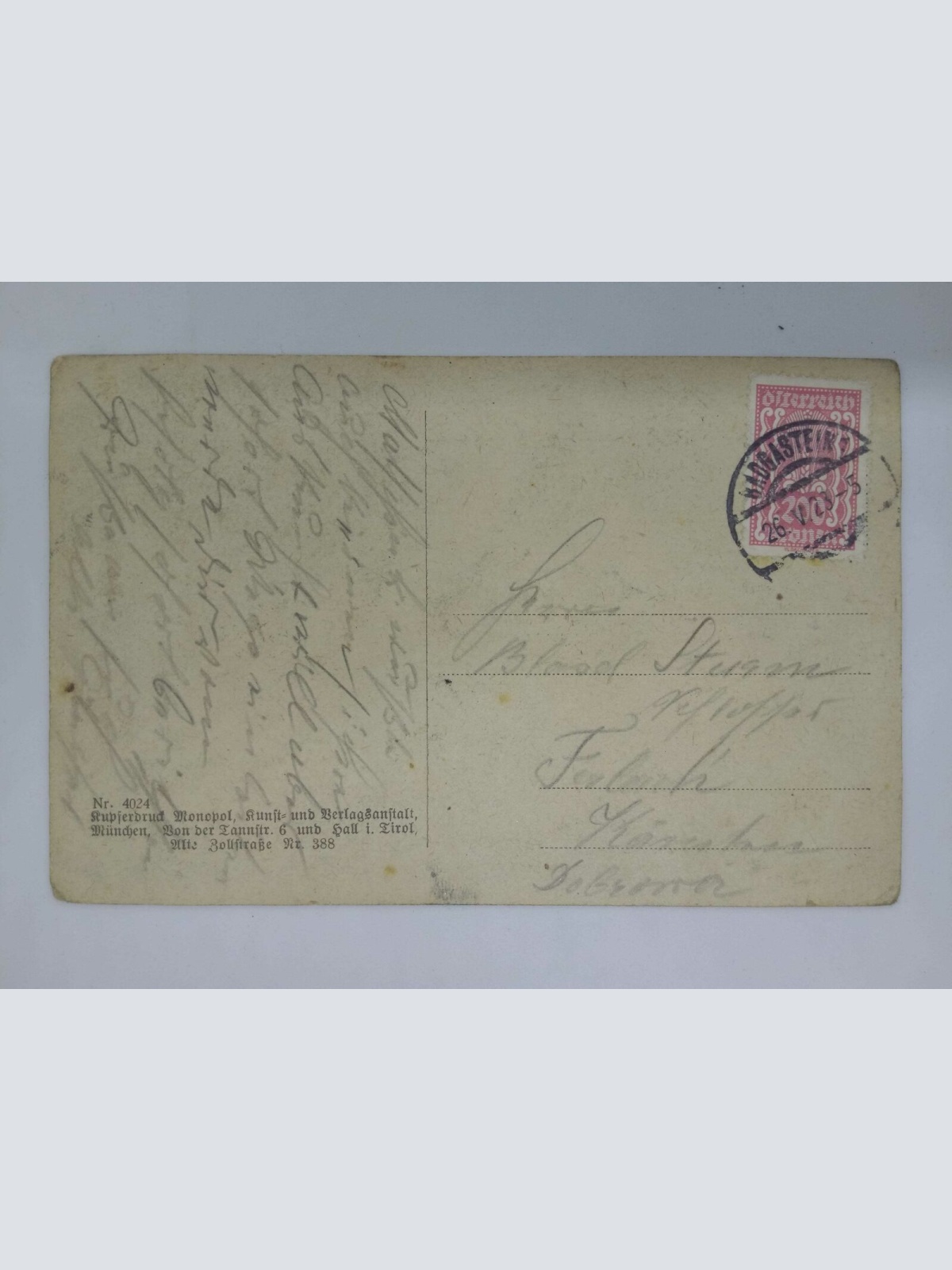 Salzburg Tauernbahn Bad Gastein 1012m mit Wasserfall 50420