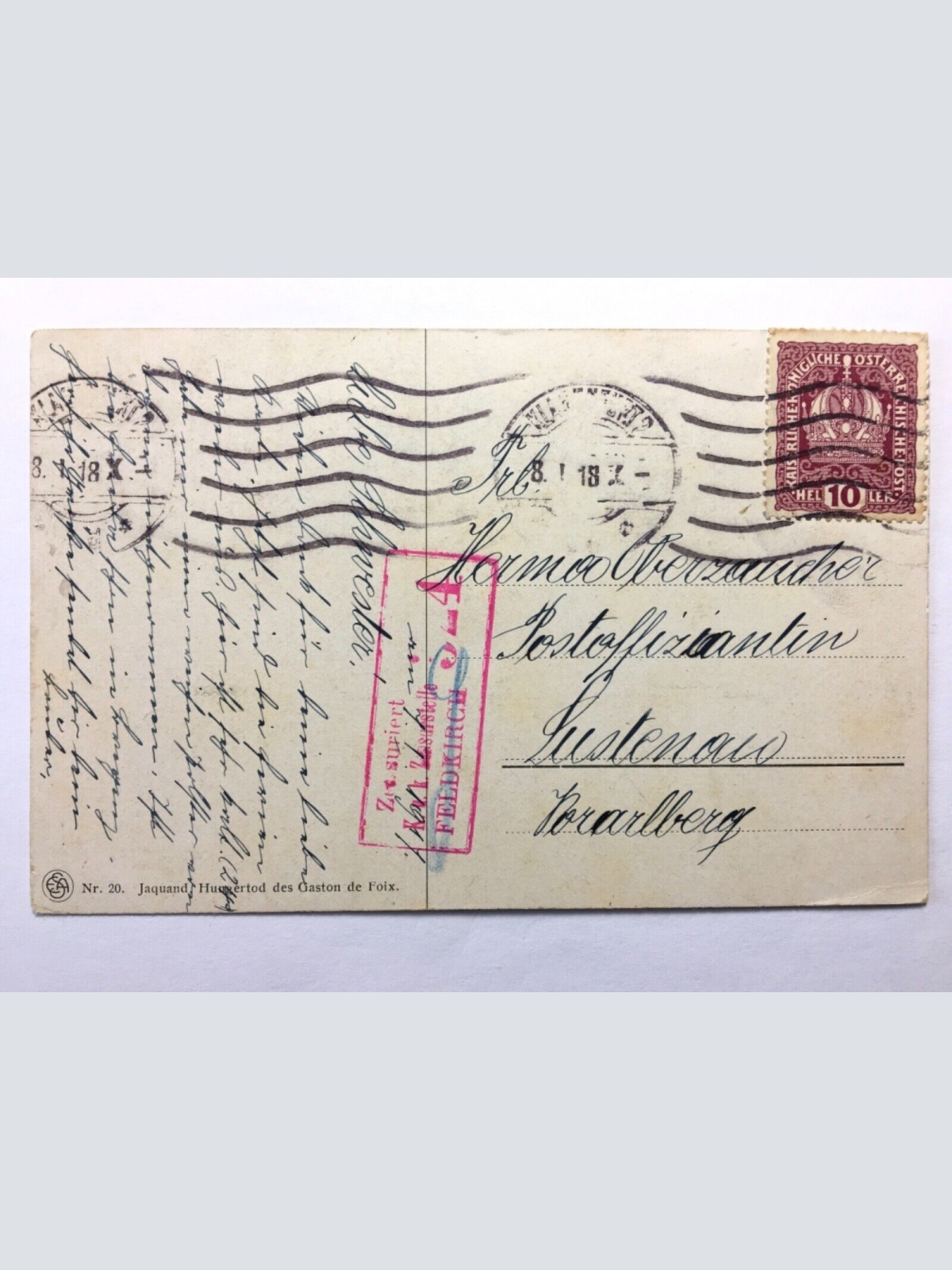 Hungertod des Gaston de Foix (C.Jacquand) - Künstlerkarte 30164 TH