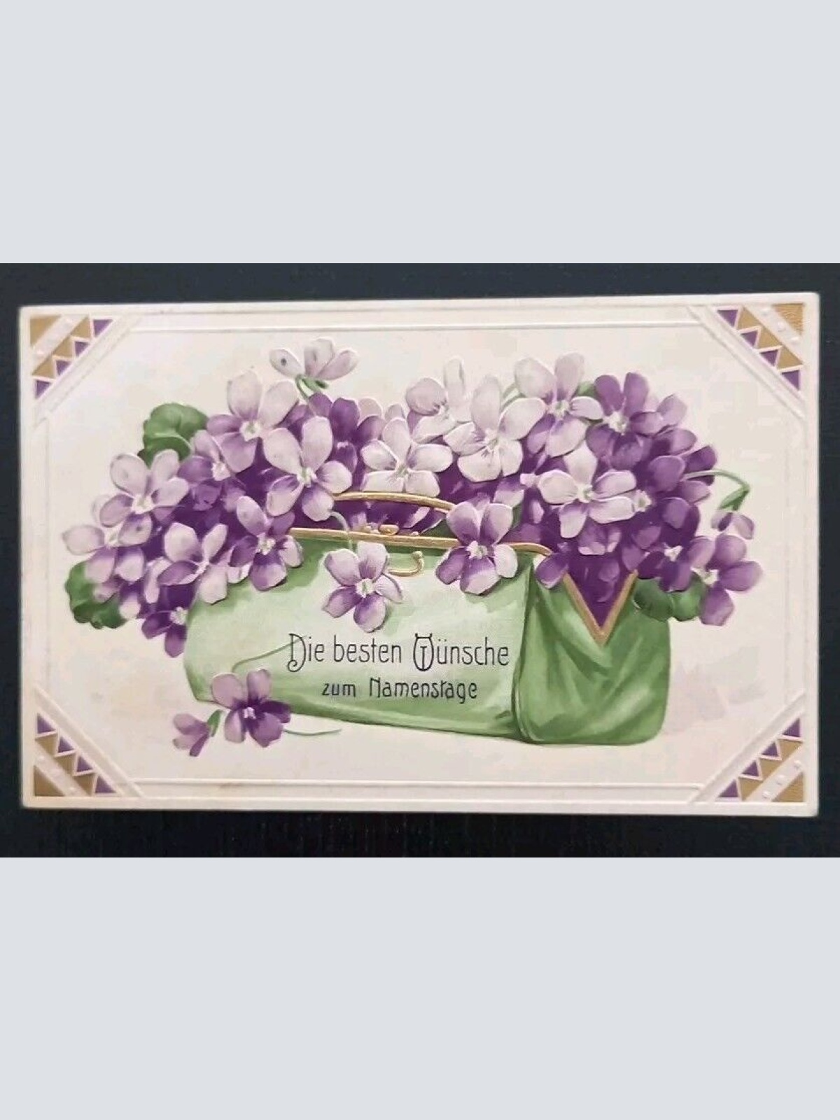 Prägekarte Veilchen Die Besten Wünsche Namenstag 650465 H Gr