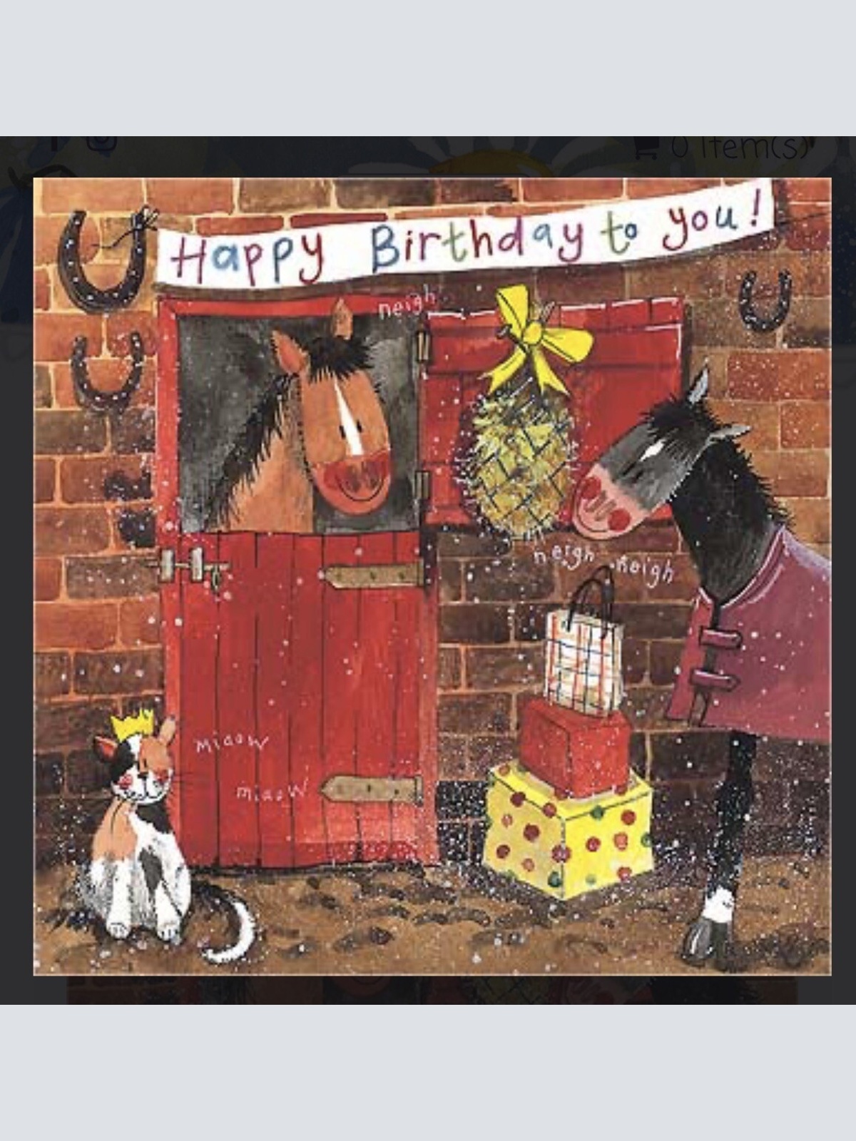 Alex Clark Karte Pferd Pferde Stable Lads   140x140 mm incl. Umschlag    0005