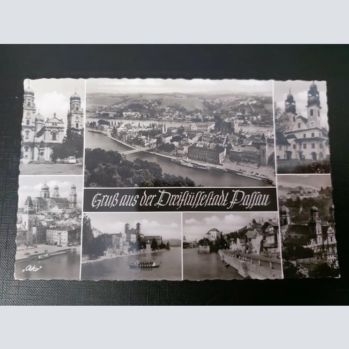 Gruß aus der Dreischlüsselstadt Passau Kirche Fluss Brücke Festung 402607 WM F