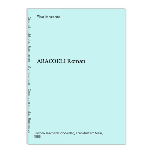 1387 Elsa Morante ARACOELI Roman Liebesbeziehungen Geschichte eines Mannes