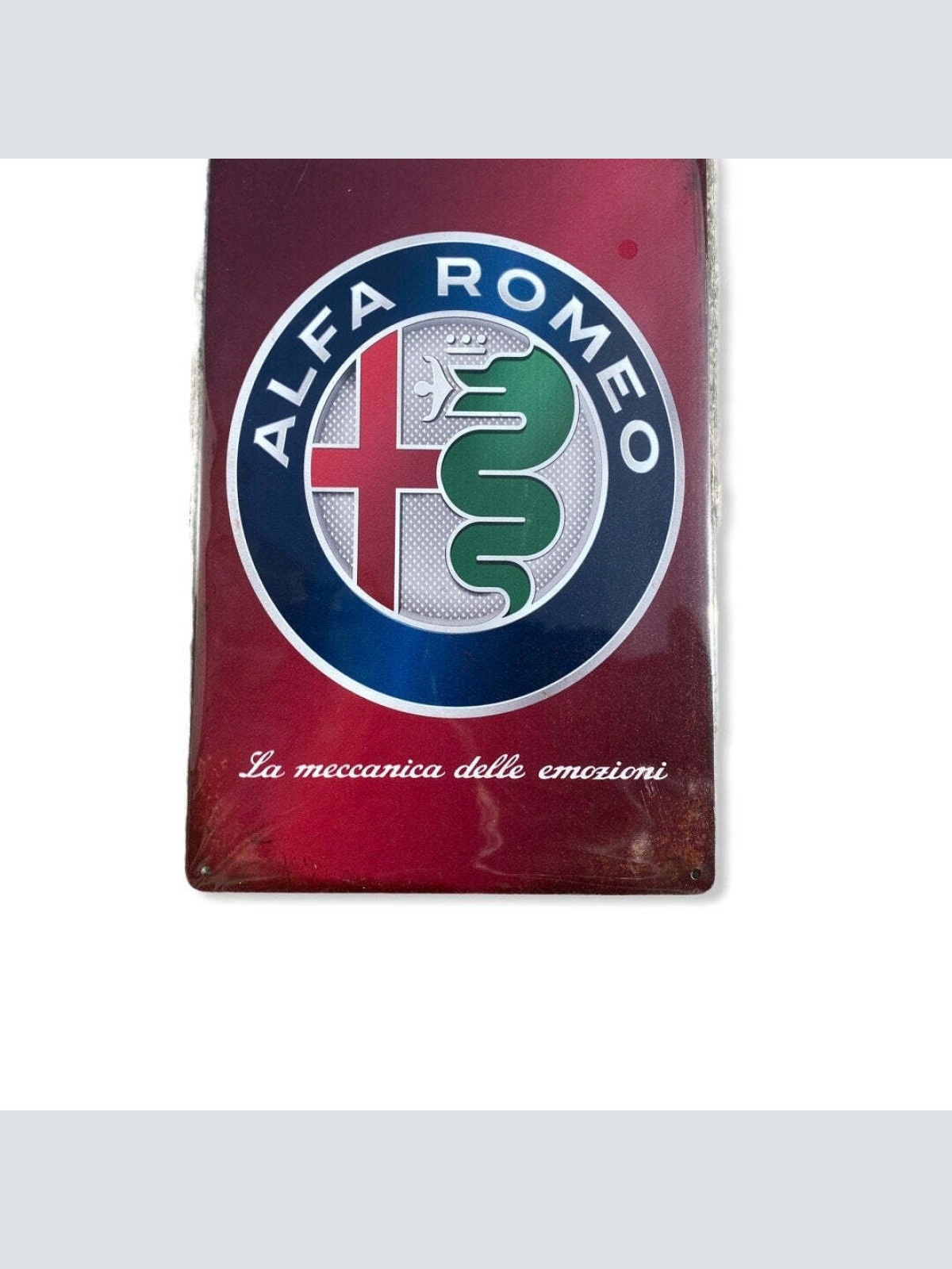Nostalgie Vintage Schild Alfa Romeo rot 30x20 12087