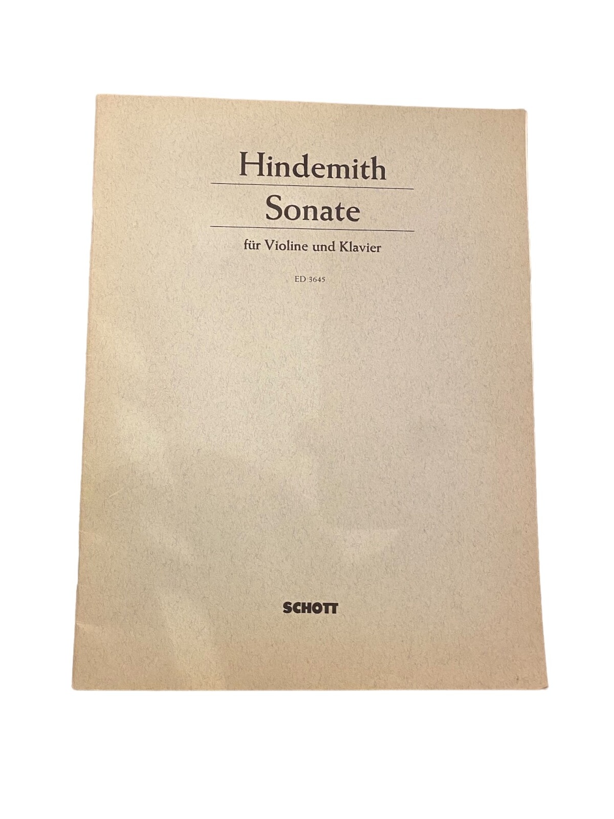 3211 Paul Hindemith SONATE FÜR VIOLINE UND KLAVIER +Abb