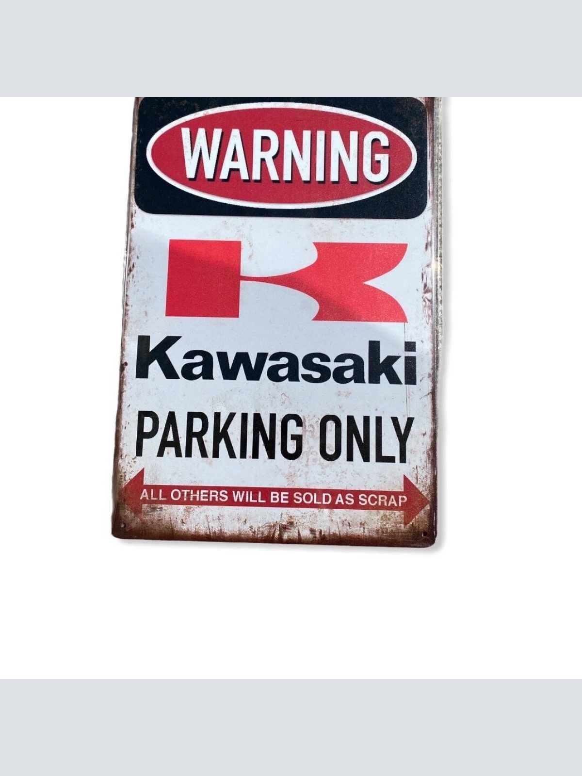 Nostalgie Vintage Schild Kawasaki Parking 30x20 12084