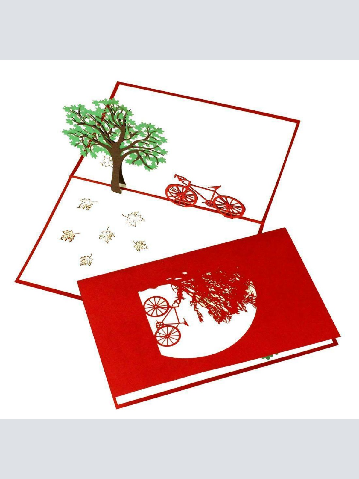 3D Pop Up Karte "Fahrradtour" Gutscheinkarte Klappkarte 50028