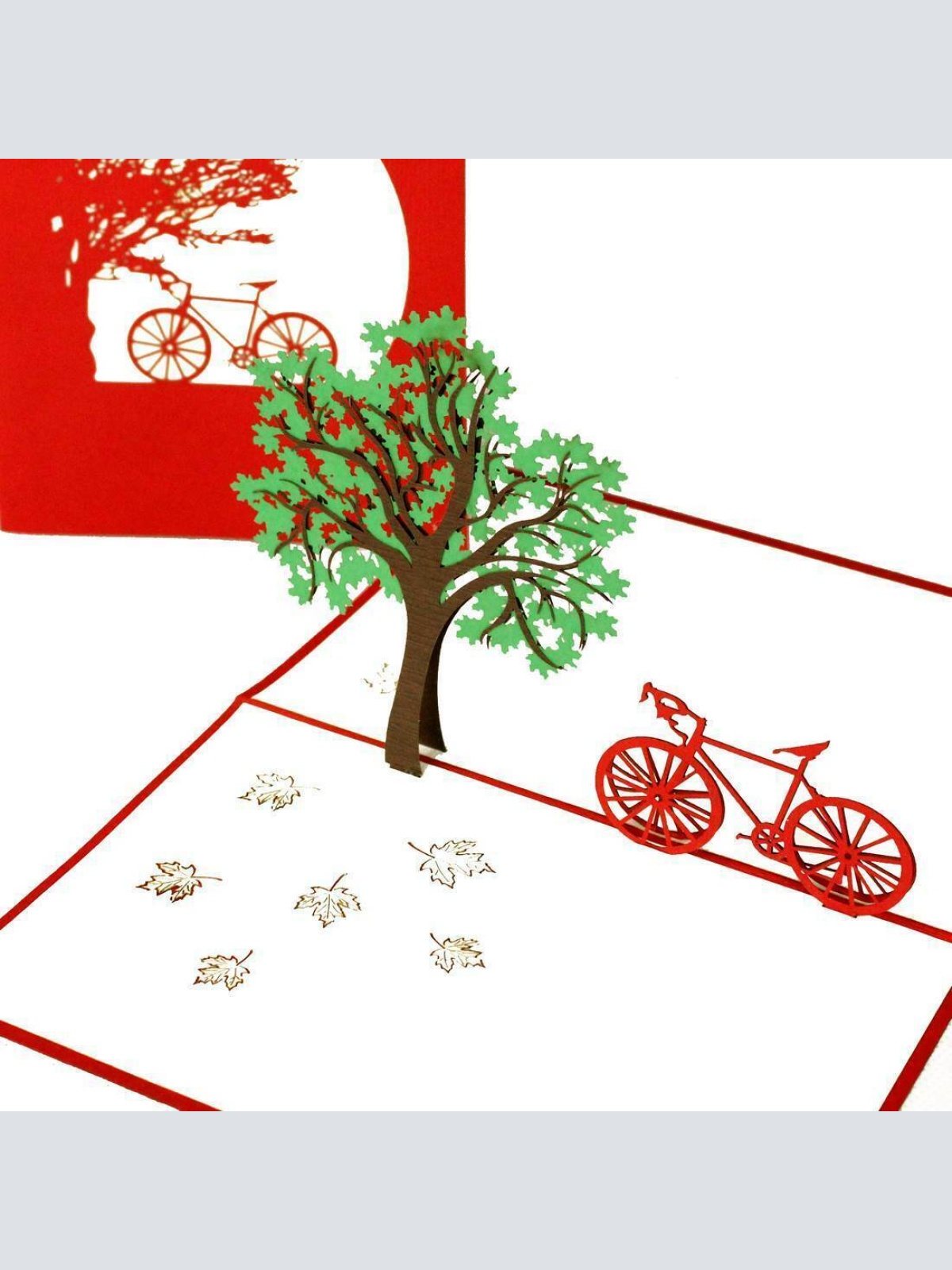 3D Pop Up Karte "Fahrradtour" Gutscheinkarte Klappkarte 50028