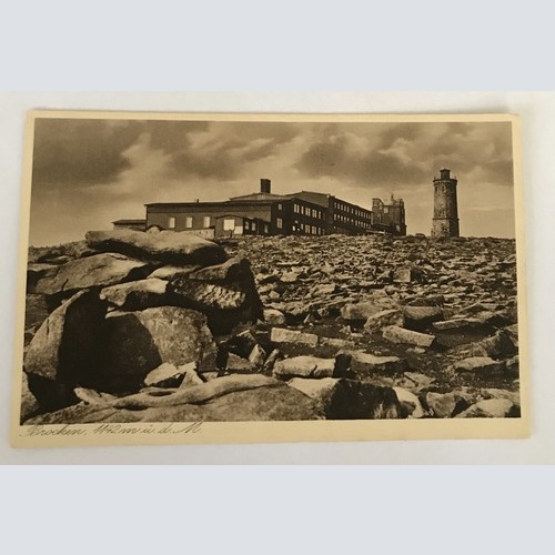 ansichtskarten, Sachsen Anhalt, Brocken Hotel, 1142 m ü Meeresspiegel (40035-BW)