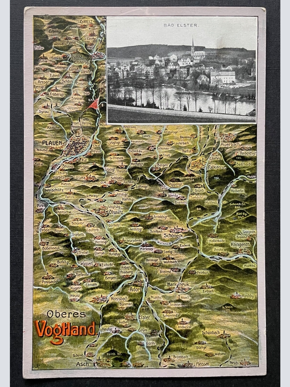 Bad Elster Kurort Oberes Vogtland Landkarte Sachsen Deutschland 402178 TH A