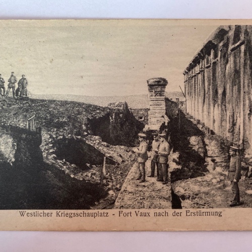 Ansichtskarte Westlicher Kriegsschauplatz - Fort Vaux nach der Erstürmung